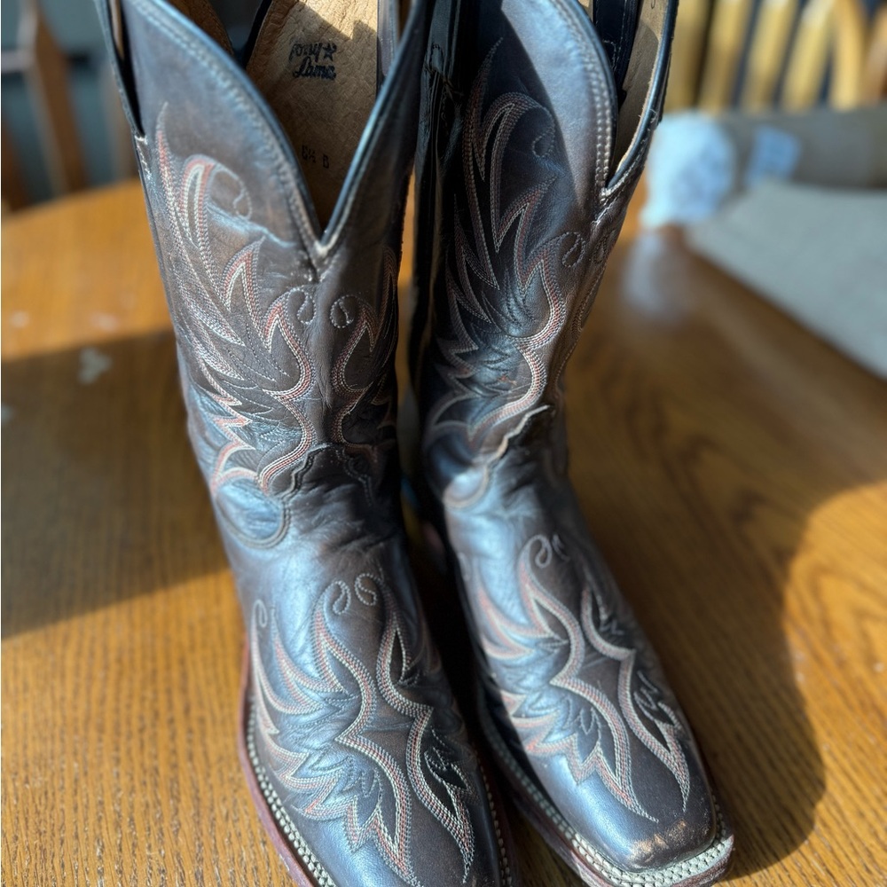 Tony Lama Women’s Leather Cowboy Boots - Picture 8 of 8
